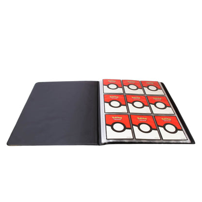 A black 9-Pocket Portfolio for Pokemon cards. Brand: Pokemon, Item: Charmander 9-Pocket Portfolio for Pokemon.