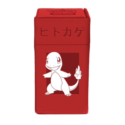 A red Ultra PRO Charmander M2 DECK BOX® for Pokémon Trading Card Game.