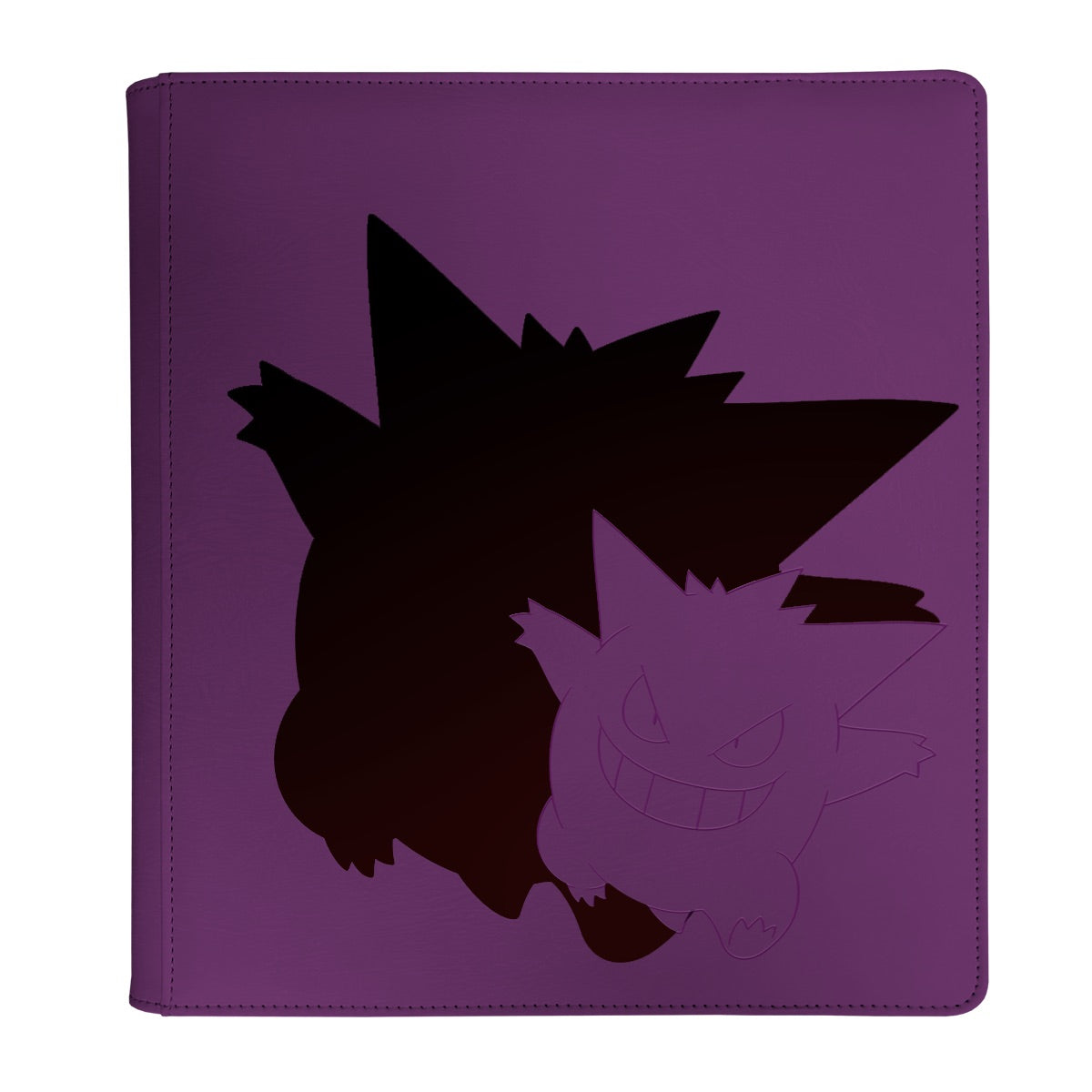 A purple Elite Gengar 12-Pocket Zippered PRO-BINDER® for Pokémon. Brand: Ultra PRO, Item: Elite Gengar 12-Pocket Zippered PRO-BINDER® for Pokémon