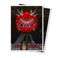 A red Cacodemon from DOOM on Ultra PRO Apex Deck Protector sleeves.