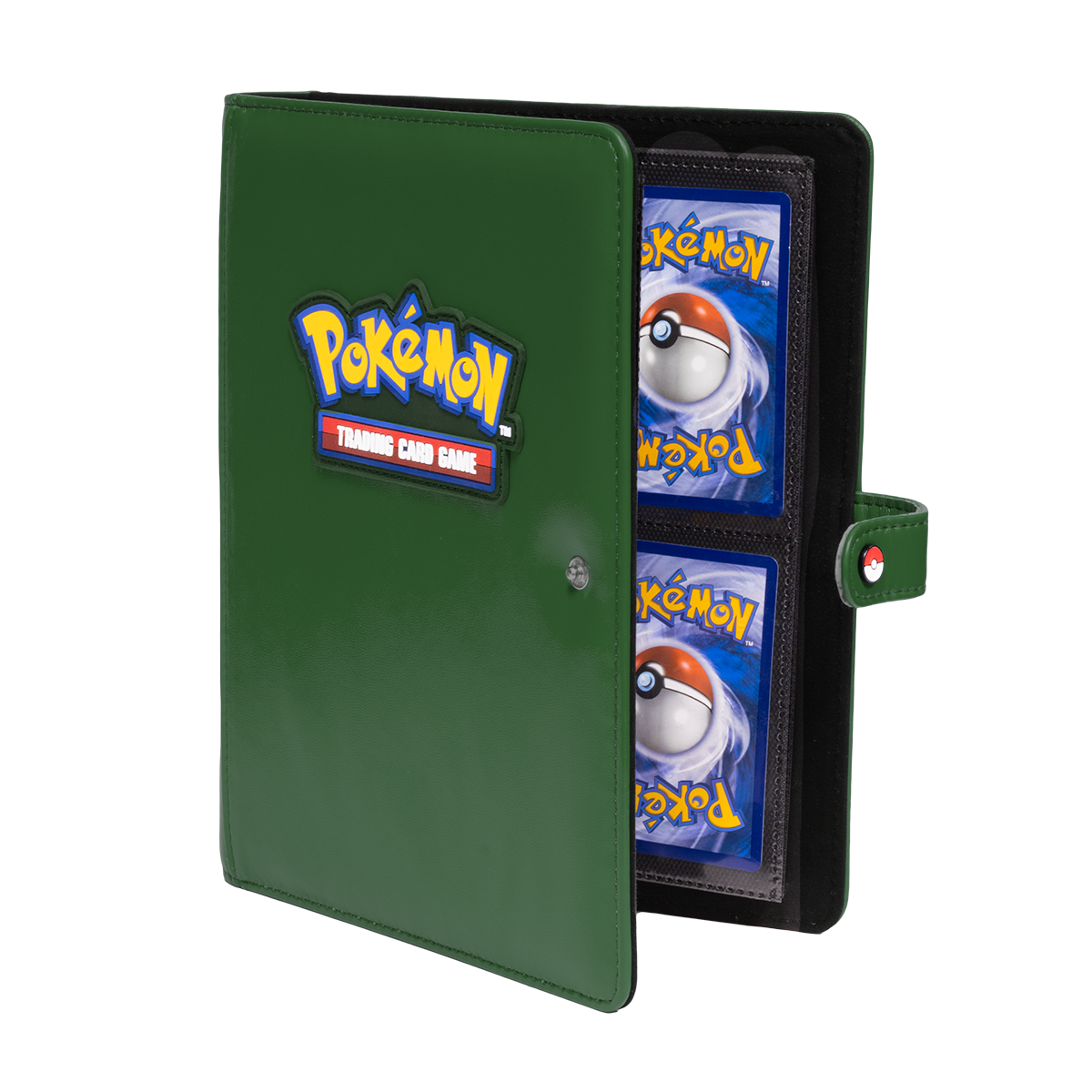 A Green 4-Pocket Premium Snap Binder for the Pokémon Trading Card Game. Brand: Ultra PRO, Item: Green 4-Pocket Premium Snap Binder for the Pokémon Trading Card Game