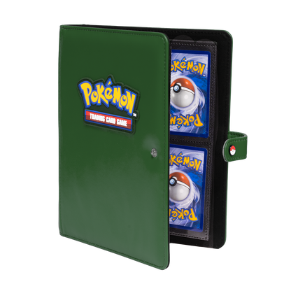 A Green 4-Pocket Premium Snap Binder for the Pokémon Trading Card Game. Brand: Ultra PRO, Item: Green 4-Pocket Premium Snap Binder for the Pokémon Trading Card Game