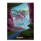 A vibrant wall scroll featuring the Ketria Triome landscape from Magic: The Gathering's Ikoria: Lair of Behemoths set. Brand: Ultra PRO, Item: Ikoria: Lair of Behemoths Ketria Triome Wall Scroll