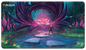 A vibrant, fantasy-themed gaming playmat featuring a glowing lotus flower portal, a figure crossing stepping stones, and the Magic: The Gathering logo. Brand: Ultra PRO, Item: Double Masters Exploration Standard Gaming Playmat for Magic: The Gathering.