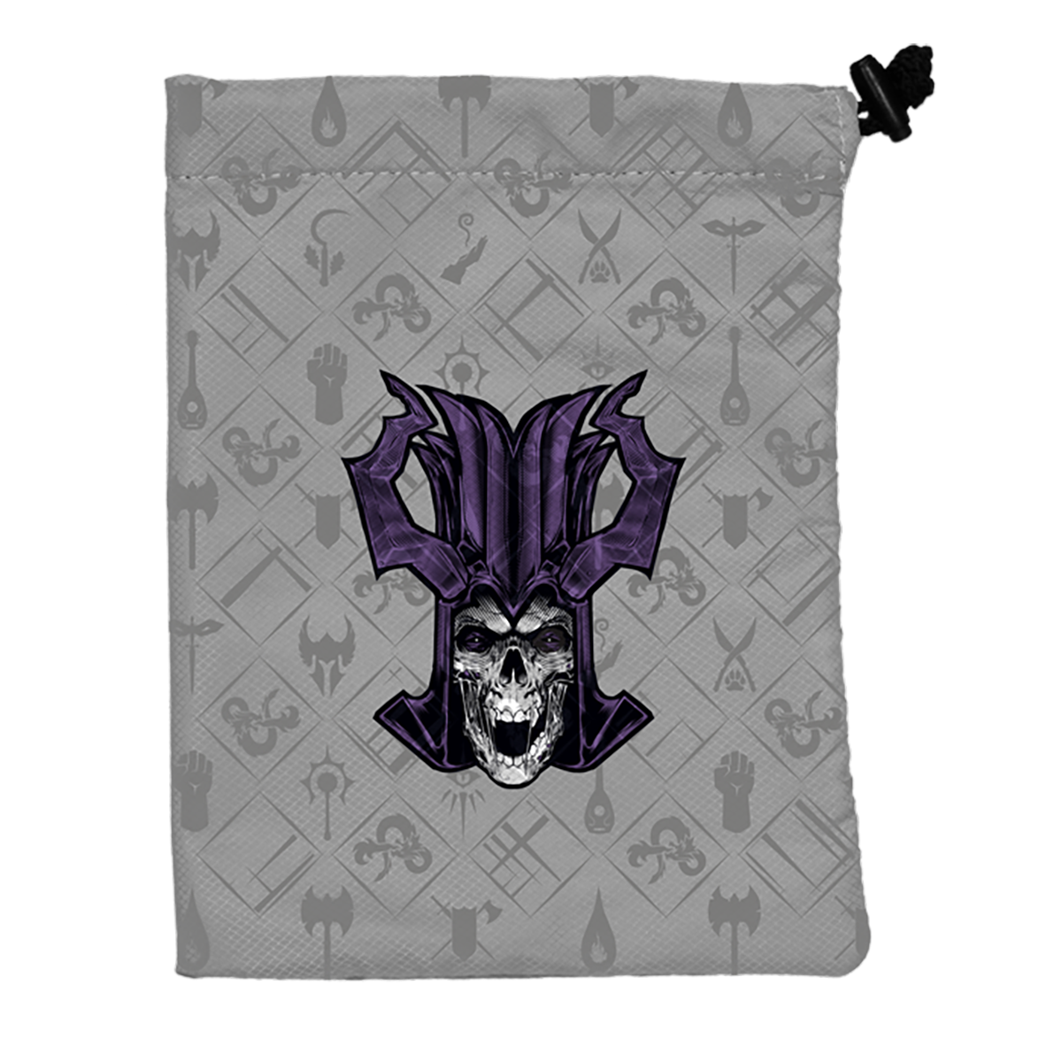 A grey Hydro74 Treasure Nest Dice Bag for Dungeons & Dragons. Brand: Ultra PRO, Item: Fire Giant.