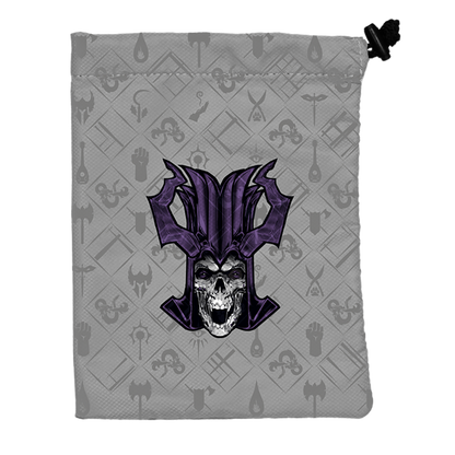 A grey Hydro74 Treasure Nest Dice Bag for Dungeons & Dragons. Brand: Ultra PRO, Item: Fire Giant.