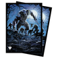 A dark blue and purple Standard DECK PROTECTOR® Sleeves featuring Tovolar, the Midnight Scourge from Magic: The Gathering. Brand: Ultra PRO, Item: Innistrad: Midnight Hunt Tovolar, the Midnight Scourge Standard DECK PROTECTOR® Sleeves (100ct).