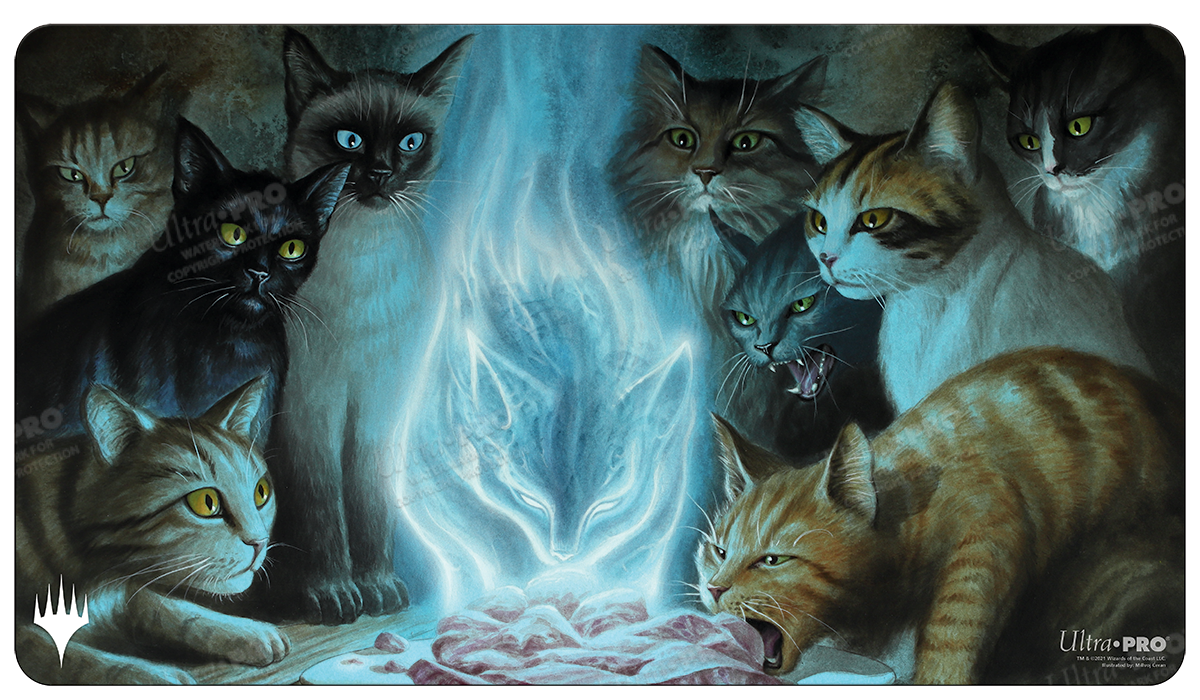A Magic: The Gathering Innistrad: Midnight Hunt Can’t Stay Away Standard Gaming Playmat by Ultra PRO.