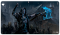 A dark fantasy playmat featuring Wilhelt the Rotcleaver from Magic: The Gathering, surrounded by zombies. Brand: Ultra PRO, Item: Innistrad: Midnight Hunt Wilhelt the Rotcleaver Standard Gaming Playmat.