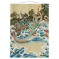 A Japanese-style wall scroll depicting a samurai battling a kraken in stormy seas. Brand: Ultra PRO, Item: Defiant Strike Mystical Archive Wall Scroll For Magic The Gathering