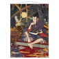 A Japanese-style art wall scroll featuring a scholar studying astrological charts. Brand: Ultra PRO, Item: Compulsive Research Mystical Archive Wall Scroll For Magic The Gathering
