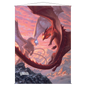 A Dungeons & Dragons Cover Series Fizban's Treasury of Dragons Wall Scroll by Ultra PRO. Features two dragons battling in a mountain landscape at sunset.