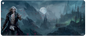 A dark fantasy 6ft table playmat featuring Sorin Markov from Magic: The Gathering and a gothic castle. Brand: Ultra PRO, Item: Innistrad: Crimson Vow Sorin and Castle 6ft Table Playmat.