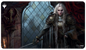 A dark fantasy Standard Gaming Playmat featuring Thalia, Guardian of Thraben from Magic: The Gathering. Brand: Ultra PRO, Item: Innistrad: Crimson Vow Thalia, Guardian of Thraben Standard Gaming Playmat.