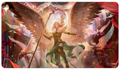 A Magic: The Gathering Innistrad: Crimson Vow Sigarda's Summons Standard Gaming Playmat by Ultra PRO.