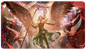 A Magic: The Gathering Innistrad: Crimson Vow Sigarda's Summons Standard Gaming Playmat by Ultra PRO.