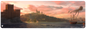 A panoramic playmat featuring a fantasy harbor scene with a castle, city, ships, and a large sea monster, with the Magic: The Gathering logo. Brand: Ultra PRO, Item: Commander Legends: Battle for Baldur's Gate Harbor with Nautiloid 8ft Table Playmat.
