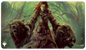 A Magic: The Gathering Faldorn, Dread Wolf Herald Standard Gaming Playmat by Ultra PRO.