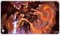 A dark fantasy Standard Gaming Playmat featuring a Balor demon and a skeletal figure, surrounded by fire and lightning. Brand: Ultra PRO, Item: Commander Legends: Battle for Baldur's Gate Balor Standard Gaming Playmat for Magic: The Gathering