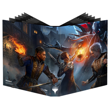A black Commander Legends: Battle for Baldur's Gate Party Battle 9-Pocket PRO-BINDER® for Magic: The Gathering. Brand: Ultra PRO, Item: Commander Legends: Battle for Baldur's Gate Party Battle 9-Pocket PRO-BINDER®.