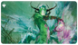 A green and teal abstract painting of Muldrotha, the Gravetide on a Magic: The Gathering playmat. Brand: Ultra PRO, Item: Double Masters Muldrotha, the Gravetide Standard Gaming Playmat.