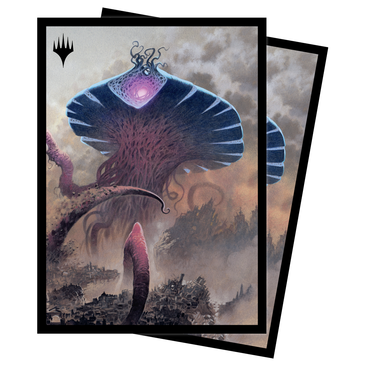 A black and purple Double Masters Emrakul, the Aeons Torn Standard DECK PROTECTOR® Sleeves (100ct) for Magic: The Gathering. Brand: Ultra PRO, Item: Double Masters Emrakul, the Aeons Torn Standard DECK PROTECTOR® Sleeves (100ct).