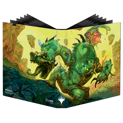 A green and yellow Double Masters Mimeoplasm 9-Pocket PRO-BINDER for Magic: The Gathering. Brand: Ultra PRO, Item: Double Masters Mimeoplasm 9-Pocket PRO-BINDER.