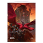 A red Dungeons & Dragons Wall Scroll featuring artwork from the Dragonlance Shadow of the Dragon Queen set, by Ultra PRO.