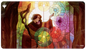 A stained glass style Standard Gaming Playmat featuring Jodah, the Unifier from Magic: The Gathering. Brand: Ultra PRO, Item: Dominaria United Jodah, the Unifier Standard Gaming Playmat.