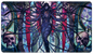 A dark, stained-glass style Magic: The Gathering playmat featuring the Arisen Nightmare from Dominaria United. Brand: Ultra PRO, Item: Dominaria United Braids, Arisen Nightmare Standard Gaming Playmat.