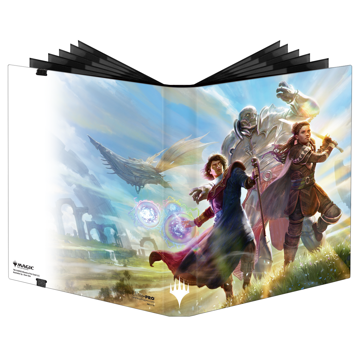 A Dominaria United Karn and Weatherlight 9-Pocket PRO-BINDER® for Magic: The Gathering. Brand: Ultra PRO, Item: Dominaria United Karn and Weatherlight 9-Pocket PRO-BINDER®.