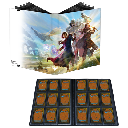 A black Dominaria United Karn and Weatherlight 9-Pocket PRO-BINDER for Magic: The Gathering. Brand: Ultra PRO, Item: Dominaria United Karn and Weatherlight 9-Pocket PRO-BINDER.