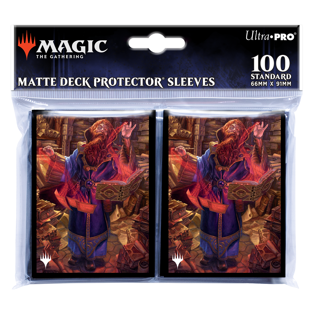 A black Magic: The Gathering Matte Deck Protector Sleeves. Brand: Ultra-Pro, Item: Commander Masters Anikthea, Commodore Guff Standard DECK PROTECTOR® Sleeves (100ct)