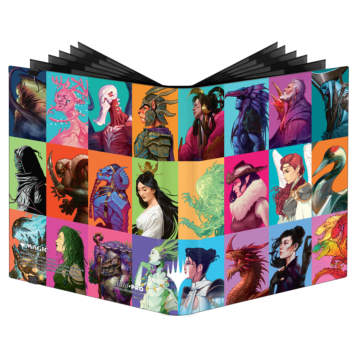 A Commander Masters Pop Collage 4-Pocket PRO-BINDER® for Magic: The Gathering by Ultra PRO.