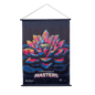 A dark blue wall scroll featuring the Jeweled Lotus artwork from Magic: The Gathering Commander Masters. Brand: Ultra PRO, Item: Commander Masters Jeweled Lotus Wall Scroll.