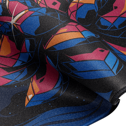 A colorful abstract design Standard Gaming Playmat. Brand: Commander Masters, Item: Jeweled Lotus HOLOFOIL® Standard Gaming Playmat for Magic: The Gathering.