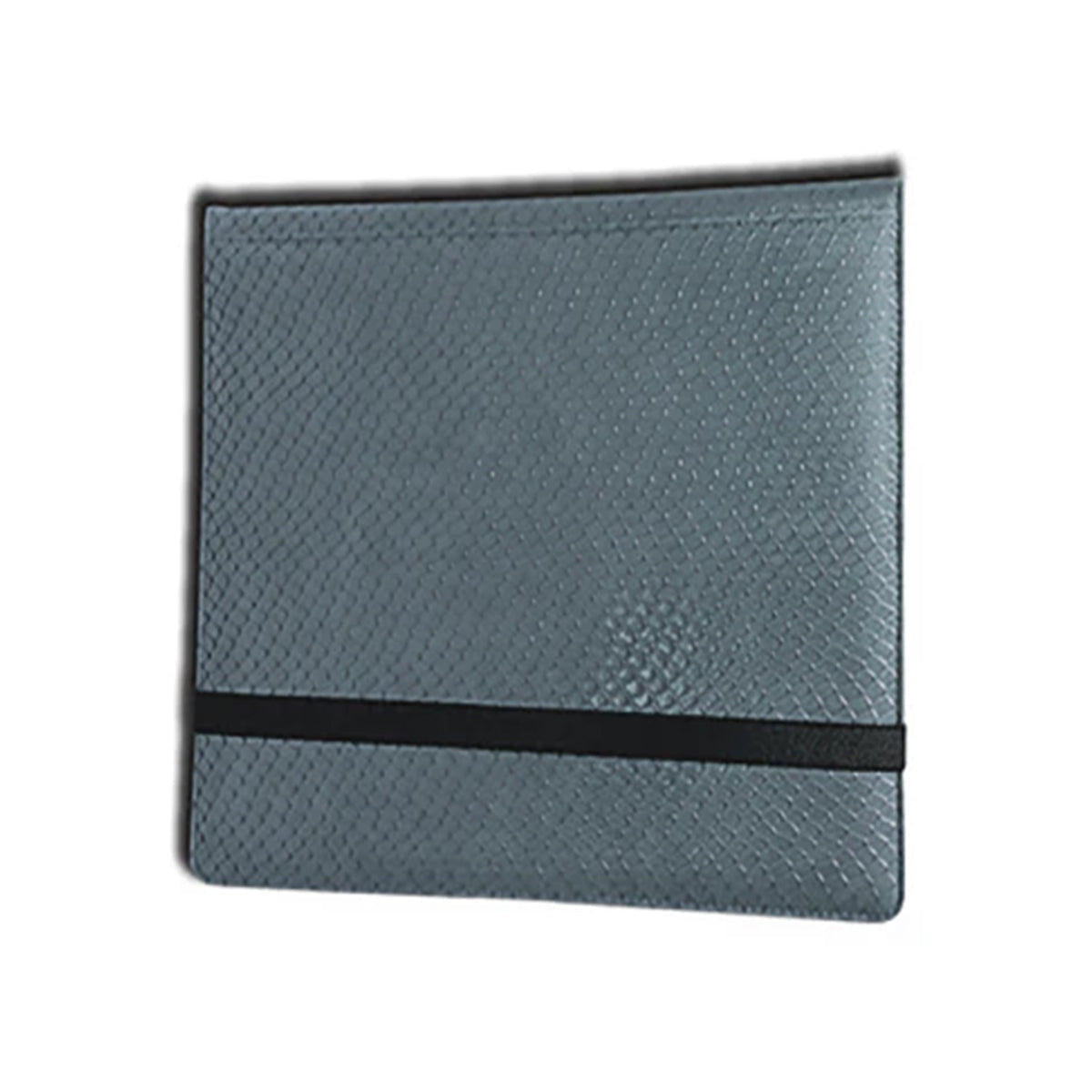 A Grey 12 Pocket Dragon Hide Binder. Brand: Legion Supplies, Item: 3X4 12 Pocket Dragon Hide Grey Binder.