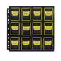 A black 24-pocket page protector for standard size trading cards. Brand: Dragon Shield, Item: 24 Pocket Pages - Regular - Standard Size.