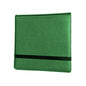 A green 12-pocket binder with dragon hide texture. Brand: Legion Supplies, Item: 3X4 12 Pocket Dragon Hide Green Binder.
