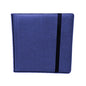 A blue 12-pocket binder with dragon hide texture. Brand: Legion Supplies, Item: 3X4 12 Pocket Dragon Hide Blue Binder.