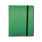 A green dragon hide textured 4-pocket binder. Brand: Legion Supplies, Item: 4 Pocket Dragon Hide Green Binder.