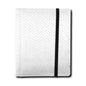 A white Dragon Hide 4-pocket binder. Brand: Legion Supplies, Item: 4 Pocket Dragon Hide White Binder.