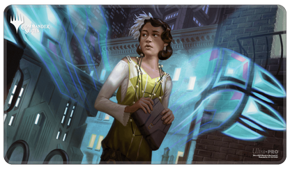A Magic: The Gathering Commander Series playmat featuring Giada in a city setting, by Ultra PRO.