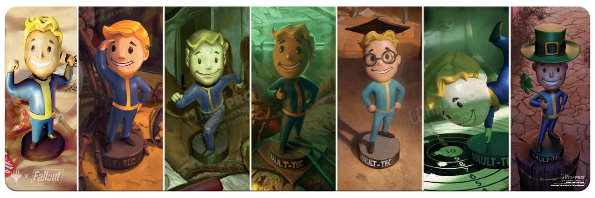 A Fallout S.P.E.C.I.A.L. Bobbleheads 8ft Table Playmat. Brand: Ultra PRO, Item: Fallout S.P.E.C.I.A.L. Bobbleheads 8ft Table Playmat for Magic: The Gathering