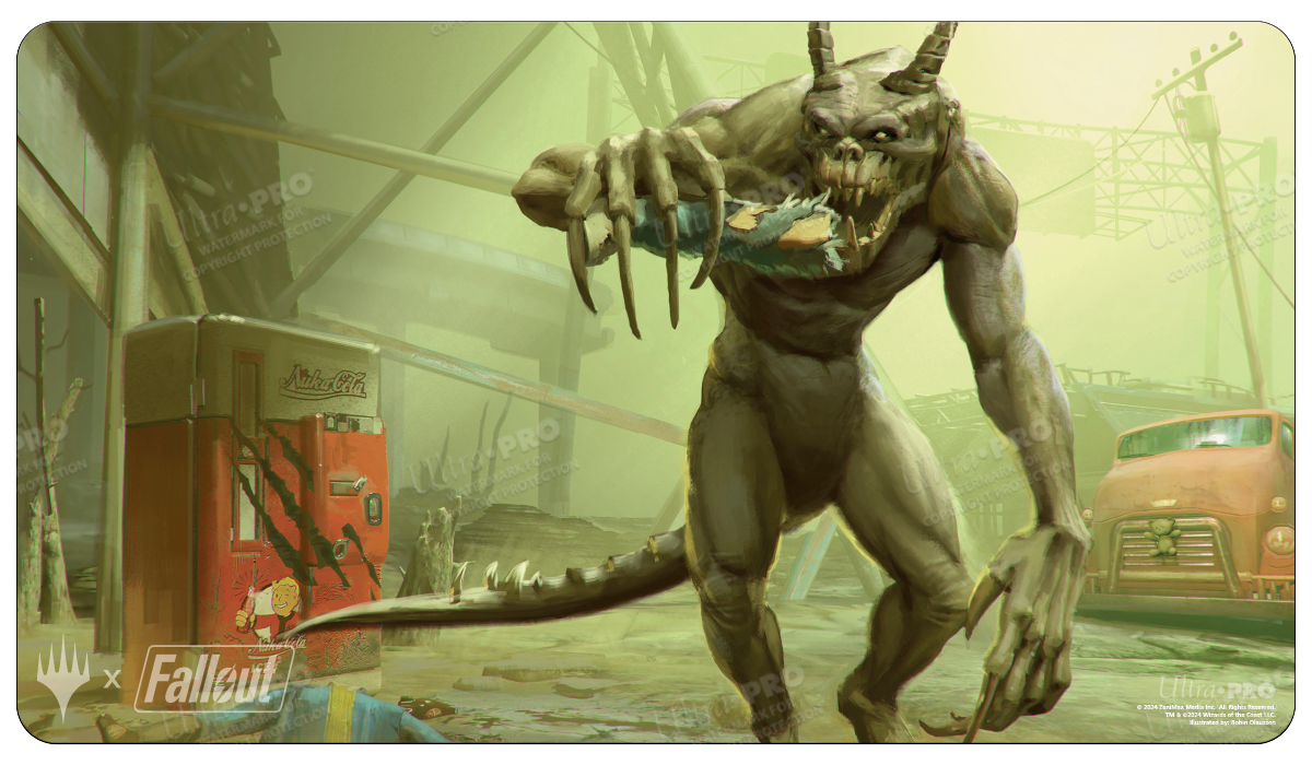 A Fallout Tarmogoyf Standard Gaming Playmat. Brand: Ultra PRO, Item: Fallout Tarmogoyf Standard Gaming Playmat for Magic: The Gathering