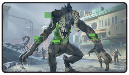 A Fallout V.A.T.S. Black Stitched Standard Gaming Playmat. Brand: Ultra PRO, Item: Fallout V.A.T.S. Black Stitched Standard Gaming Playmat for Magic: The Gathering