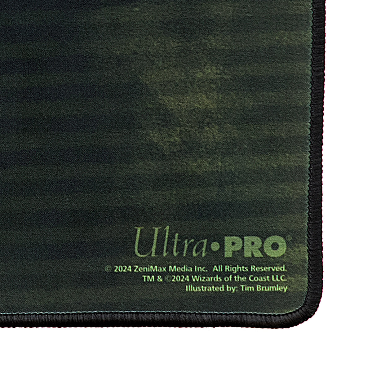 A black Ultra PRO gaming playmat featuring the Fallout Inventory Management design. Brand: Ultra PRO, Item: Fallout Inventory Management Playmat.