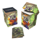 A colorful deck box featuring a raccoon character and the Magic: The Gathering logo. Brand: Ultra PRO, Item: Bloomburrow Bello, Bard of the Brambles 100+ DECK BOX® for Magic: The Gathering