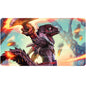A fiery red and purple Bloomburrow Gev, Scaled Scorch Playmat for Magic: The Gathering. Brand: Ultra PRO, Item: Bloomburrow Gev, Scaled Scorch Playmat.