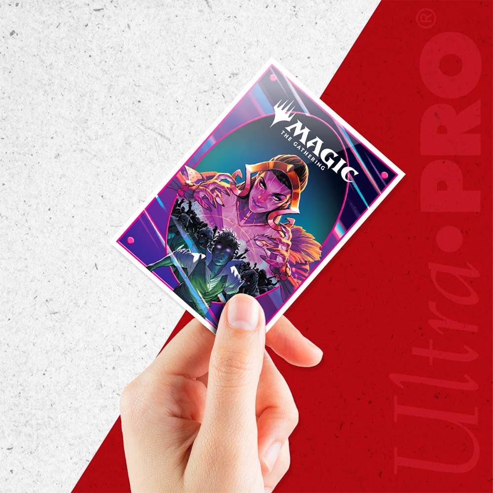 A Magic: The Gathering Liliana themed deck protector sleeve. Brand: Ultra Pro, Item: Foundations Liliana 105ct APEX DECK PROTECTOR® Sleeves.
